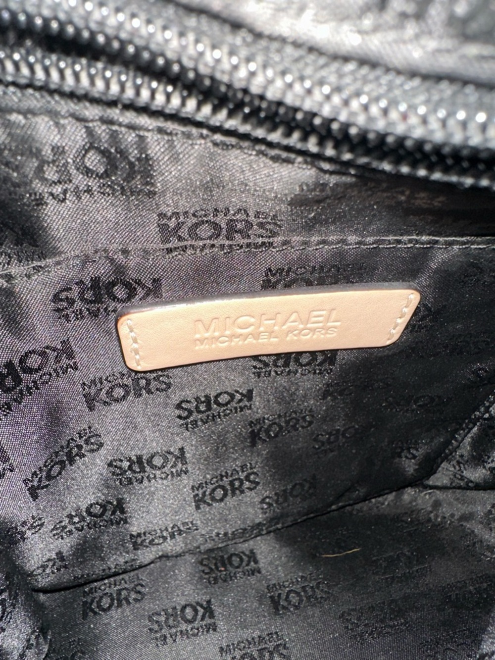 Michael Kors Black Tote with Blush Handles and MK Charm - Picture 5 of 7